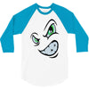 angry cartoon face 3/4 Sleeve Shirt