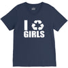 i recycle girls  funny V-Neck Tee