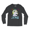 unicorns are born in june cute unicorn Long Sleeve Shirts