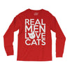 real men love cats Long Sleeve Shirts