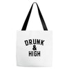 Drunk And High Tote Bags