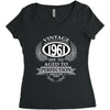 vintage quality without compromise 1961 aged to perfection Women's Triblend Scoop T-shirt