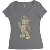 mario text Women's Triblend Scoop T-shirt