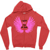 i wear pink for my mom Zipper Hoodie