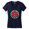 chevron circle Women's V-Neck T-Shirt