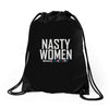 nasty women Drawstring Bags