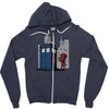defacing the phonebox hoody Zipper Hoodie