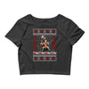 ugly sweater fight christmas t shirts Crop Top