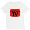 as seen in front of the the tv V-Neck Tee