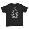 lit af christmas tree Youth Tee