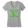 rock out with my guac out Women's V-Neck T-Shirt