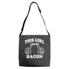 This Girl Loves Bacon Adjustable Strap Totes