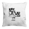 ride the wave california Throw Pillow
