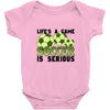 life's a game soccer Baby Onesie