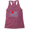 i heart my creepy uncle Racerback Tank