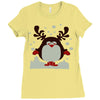 christmas t shirt santa reindeer penguin novelty xmas Ladies Fitted T-Shirt