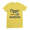 flippin awesome cooking greeting Ladies Fitted T-Shirt