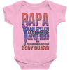 papa   body guard Baby Onesie