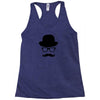 hat wayfarer glasses funny moustache hipster funny geek light tee shir Racerback Tank