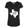 home texas outline Maternity Scoop Neck T-shirt
