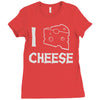 i love cheese Ladies Fitted T-Shirt
