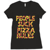 people suck pizza rules Ladies Fitted T-Shirt