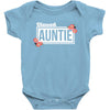 blessed aunitie with flower white color Baby Bodysuit