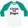 tis the season to be preggers baseball 3/4 Sleeve Shirt