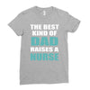 the best kind of dad raises a nurse Ladies Fitted T-Shirt