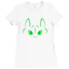 neon toothless Ladies Fitted T-Shirt