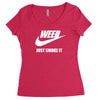 weed   just smoke it   mens funny Women's Triblend Scoop T-shirt