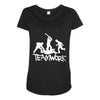 teamwork   mens funny Maternity Scoop Neck T-shirt