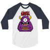 happy birthday monster 3/4 Sleeve Shirt
