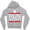 run away rabbit Zipper Hoodie