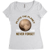 pluto the planet never forget Women's Triblend Scoop T-shirt