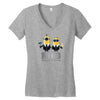 despicable me minions men in black Women's V-Neck T-Shirt