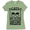 cats are fucking awesome Ladies Fitted T-Shirt