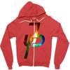 jake paul colorful galaxy Zipper Hoodie