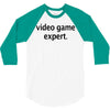 video game expert t shirt 3xl funny xbox ps3 nerdy geeky wii cod snipe 3/4 Sleeve Shirt