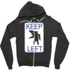 keep left shark Zipper Hoodie