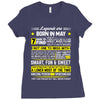 Legends Are Born In May Ladies Fitted T-Shirt