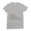 coffee then human resources Ladies Fitted T-Shirt