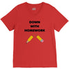 down with homework V-Neck Tee
