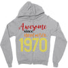 awesome since november 1970 Zipper Hoodie