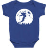 skiier moon moonlight silhouett Baby Bodysuit
