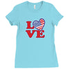 star spangled hammered Ladies Fitted T-Shirt