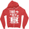TIME TO FLY TO LONDON PARIS NEW YORK Zipper Hoodie