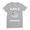 fleece navidad Ladies Fitted T-Shirt