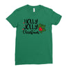 holly jolly christmas Ladies Fitted T-Shirt