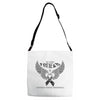my hero is now my angel stomach cancer awreness Adjustable Strap Totes